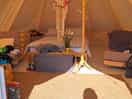 Inside of our perfectly presented tent