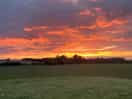 Sunset over the hills