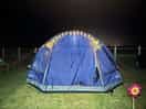 At night