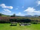 A great pitch with beautiful views and your own campfire!