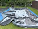 Tent setup on pitch 2