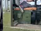 Ian was lovely and opened up his ww2 truck and let alfie sit in it