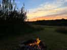 Fire pit that’s included on pitch