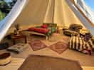 Inside the tipi!