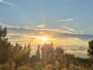 View of the sunsetting