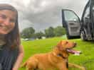 Me and my happy doggo arriving at the campsite