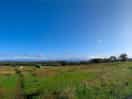 A panoramic view across the valley from the campsite.