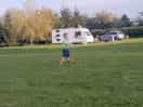 My boy playing football