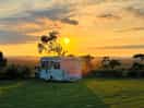 Sunset over hanley orchards
