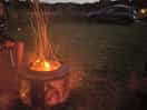 One of the hired fire pits
