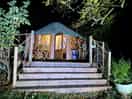Stunning yurt at night