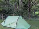 Tent pitch by the river
