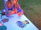 Playing cards in the evening