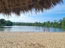 View of the lake from the beach
