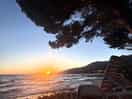 Sunset at the camping beach