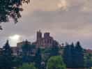 View from our pitch of the lovely town, just 5 minutes walk