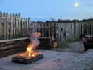 Night time fire pit