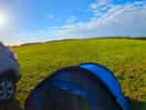 View of how the field looked as we were set up right at the edge.