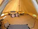 Inside tent, amazing, best tent i’ve ever stayed in