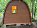 Back of camping pod