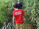 Brook to paddle in behind the tents