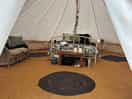 Inside tent