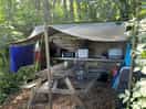 Kitchen area was great for cooking and eating watch the squirrels they love hot chocolate!