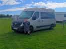 Parked up on the grass pitch