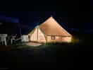 Our tepee at night