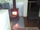 Toasty log burner.