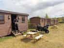 Outside of the shepherds hut