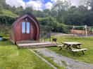 Our pod. this is the cheapest available sleeping option. it comes with an allocated bathroom pod.