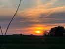 Sunset from our campervan