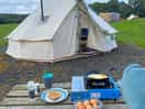 Breakfast by the tent