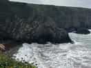Beach at bottom of cliff