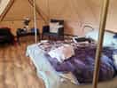 Inside bell tent