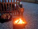 Had our owm little fire