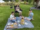 Enjoying our afternoon tea in picnic style.