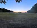 Just as the sun had set over the camp site.