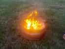 Evening fire pit