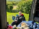 Rafi the pooch found it very easy to relax with the great views