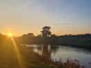 Sunset accross the river