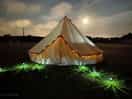 Bell tent at night