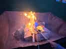 Log fire