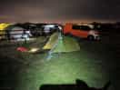 My tent at night