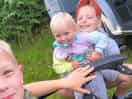 3 very happy children