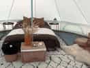 Inside the beautiful tent