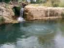 Cascade du camping , eau rafraichissante.