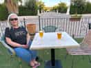 Having a beer