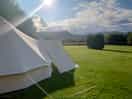 Evening view from the bell tent